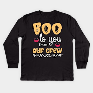 Boo Crew Halloween Kids Long Sleeve T-Shirt